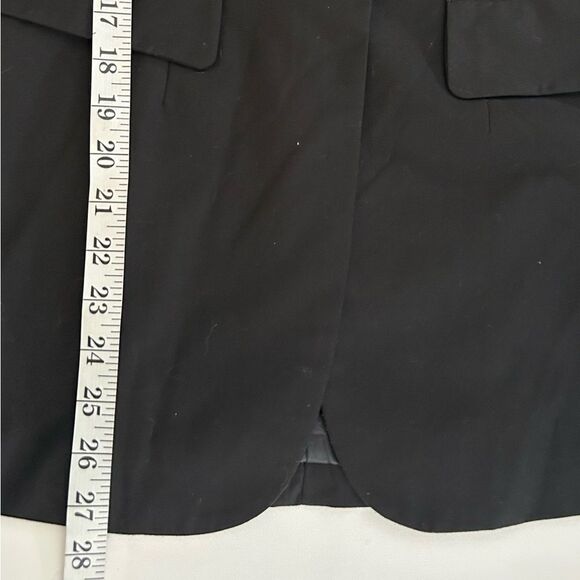 Aqua Womens Black 3/4 Sleeve Blazer Single Button Wool Blend Jacket Size Small - Picture 6 of 11